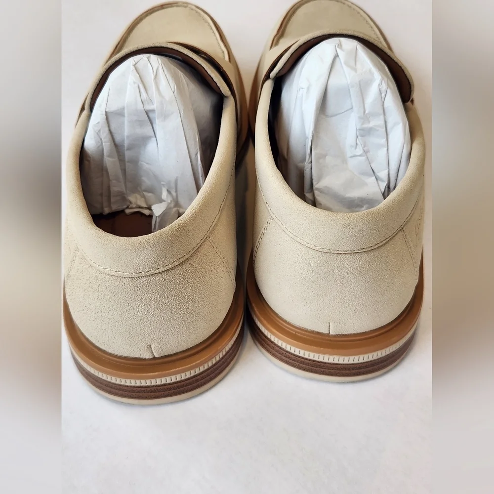 || TOMMY HILFIGER || Dime slip-ons loafers shoes vegan cream beige sz 8